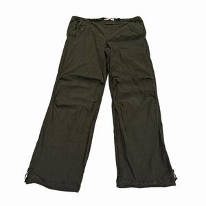 Sonoma Parachute Pants Womens Green Large Bungee Hi Hise Jogger Grunge Elastic